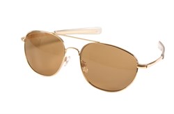 Очки с чехлом G.I. Type Pilot's Aviator Brown Gold 10804BG - фото 13923