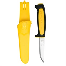 Нож туристический Mora Basic 511 углеродистая сталь желтый 13710 - фото 20679
