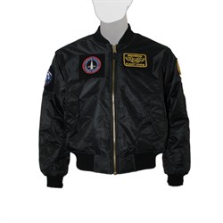 Куртка MA-1 Flight Jacket With Patches Black 7250 - фото 20973