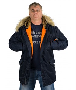 Куртка аляска N3B Husky Long Replica Blue/Orange 67291 - фото 21653