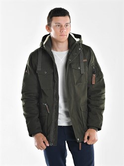 Куртка утепленная Cotton lx Hood Jacket 111 темно-оливковый TFJ20150012 - фото 24908