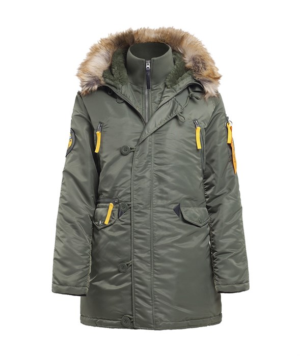 Куртка аляска женская N3B Husky Women's Olive/Yellow NORD_HUSKY-WMN - фото 25815