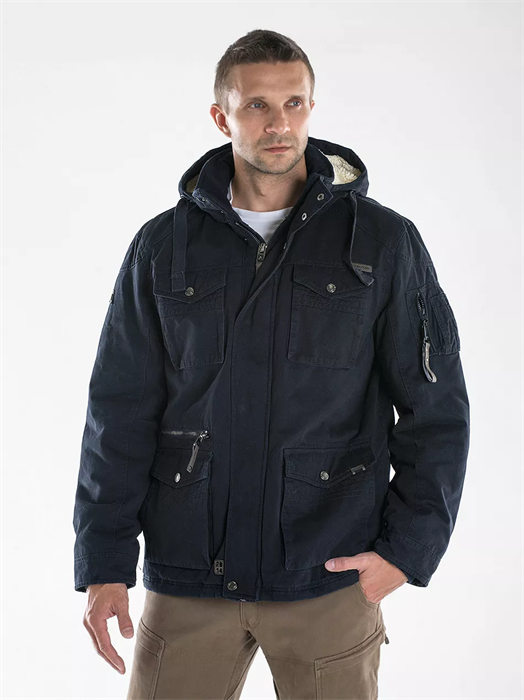Куртка утепленная Cotton lx Hood Jacket 111 темно-синий TFJ201518 - фото 25854