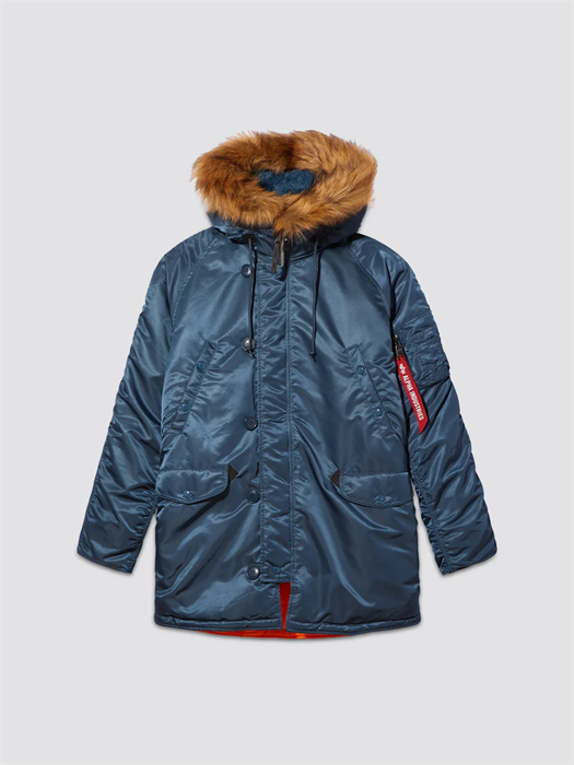 Куртка аляска N-3B Parka Slim Fit Slate Blue Alpha MJN31210SLB - фото 29510