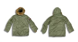 Куртка аляска N-3B Parka Sage Green Alpha MJN31000SG - фото 5383