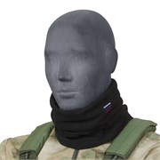 Утеплитель для шеи флисовый черный с российским флагом 60115000