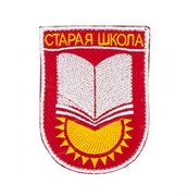 Шеврон на липучке Старая школа красный nach-200-1
