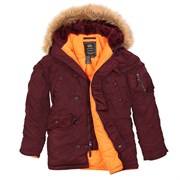 Куртка аляска N-3B Parka Slim Fit Maroon Alpha MJN31210MO